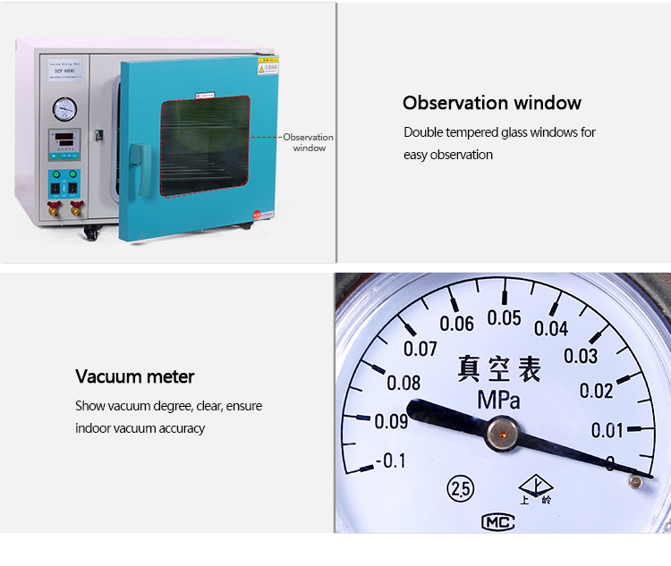 LCD Display Lab Small Degassing Cabinet Vacuum Drying Oven Machine