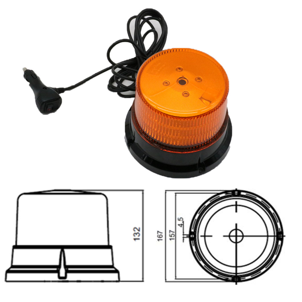 10-30V LED Flash Strobe Rotating Beacon Light for Truck Trailer with ECE (LWL0150A)