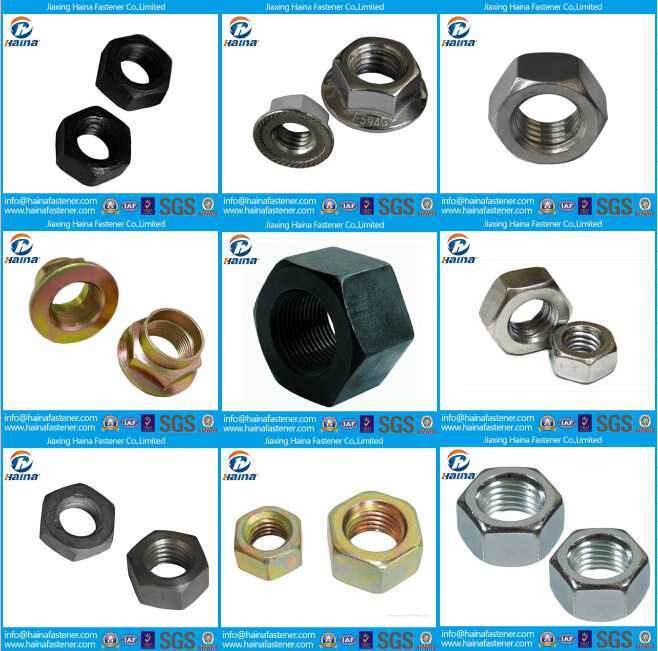 DIN6923 Color Zinc Plated Carbon Steel/Stainless Steel Hex Head Serrated Flange Nut M2-24