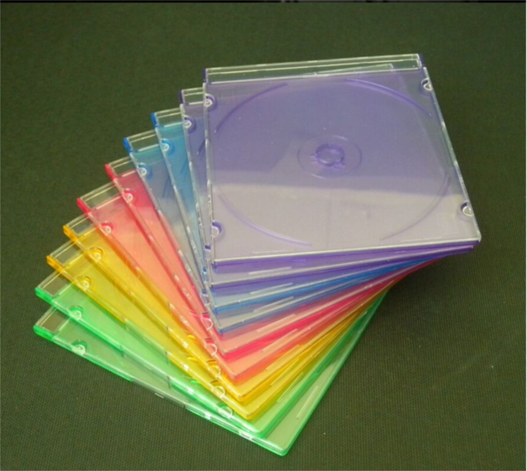 CD Case CD Box CD Cover 5.2mm Silm Square with Colour Tray Good Quality Cheaper Price