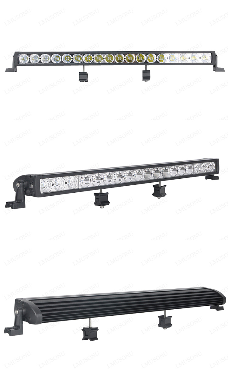 Lmusonu Super Quality Offroad High Brightness Factory Price Single Row Car LED Light Bar 90W