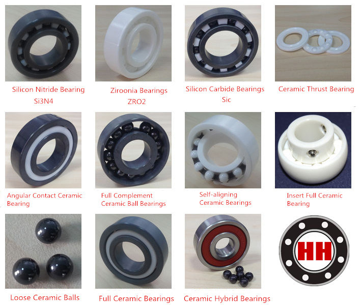 Ceramic Ball Bearing 608 626 6000 Zro2 Si3n4 Hybrid Bearing