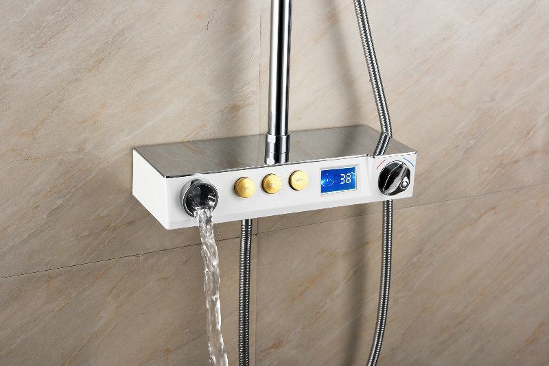 New Technology Bathroom Digital Thermostatic Brass Shower Mixer Faucet