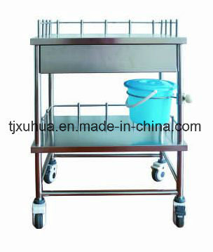 Medical Cart, Stainless Steel Hospital Treatment Trolley (Q-7)