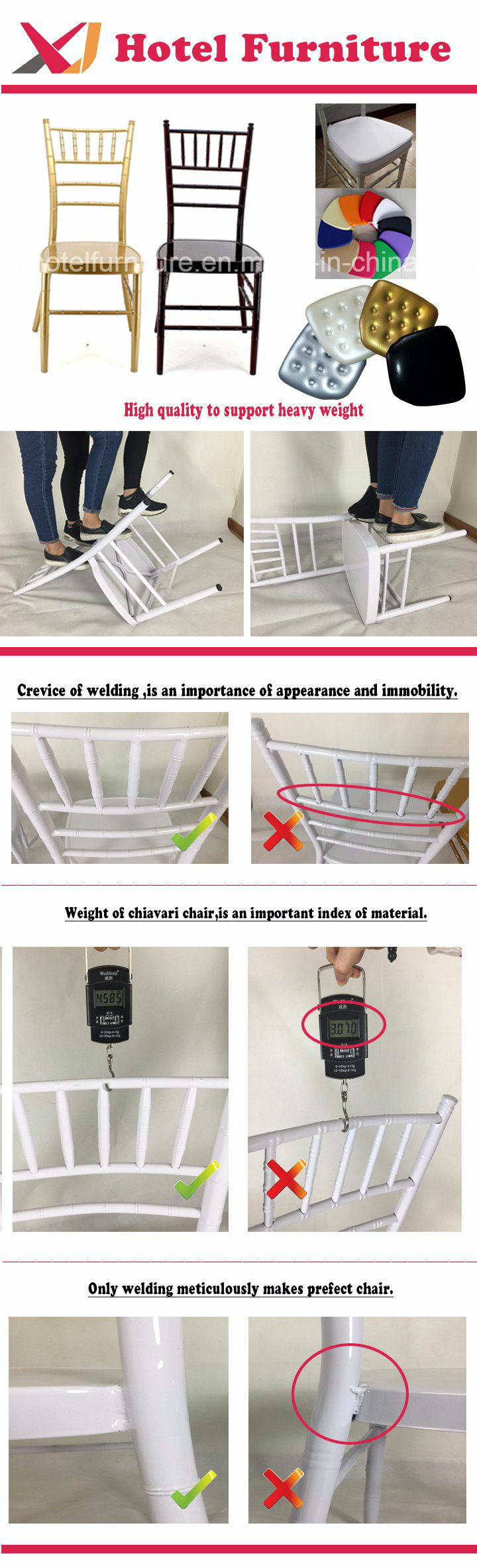 Living Room Chair Steel/Aluminum/Acrylic Dining Chair for Wedding/Restaurant/Banquet/Garden