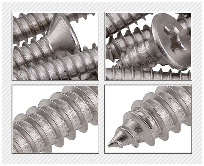 Stainless Steel Cross Recesed Countersunk Head Self Tapping Screw