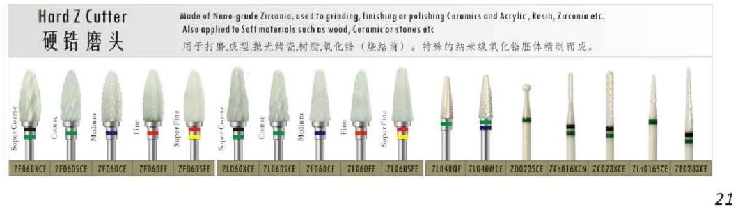 Zf060fe Fine Grit Polishing Zirconia Resin