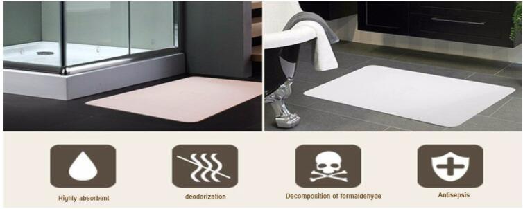 Diatomite Waterproof Anti-Slip Diatom Bathmat China