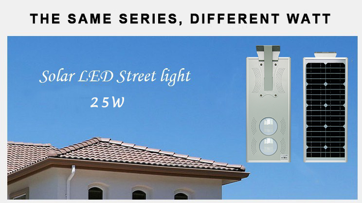 25W Outdoor Garden Lamp LED Solar Street Light with 3-Years-Warranty