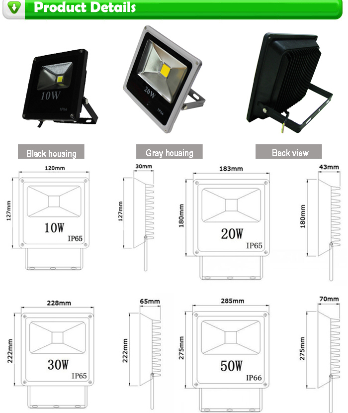 IP65 Heavy Sensor 30W LED Flood Light