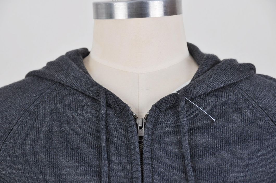 Classical Wool Blend Hooded Sweater for Men