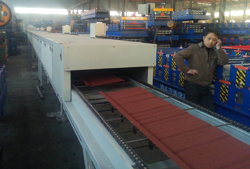 Sand Blasting Machine Stone Coated Metal Roof Tile