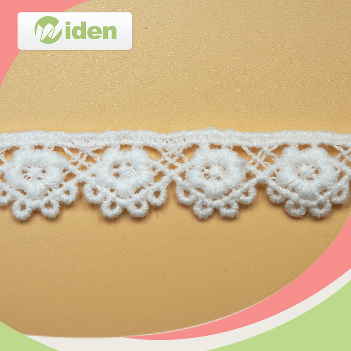 White Cotton Chemical Embroidery Lace Trim