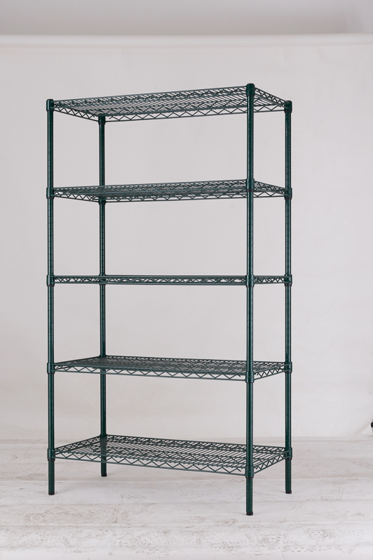 5 Tier Epoxy Heavy Duty Wire Shelving for Cold Room Use