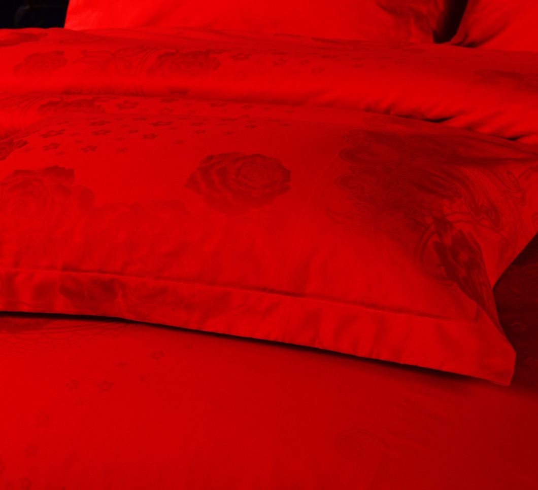 Wholesale 100% Cotton Jacquard Wedding Bedding Hotel Bed Linen (JRD101)