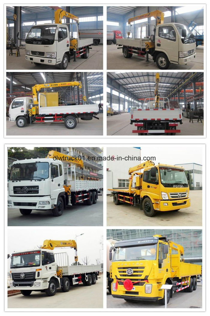 Folding Arm Crane 10tons Mobile Hydrauli Lifting Truck Crane