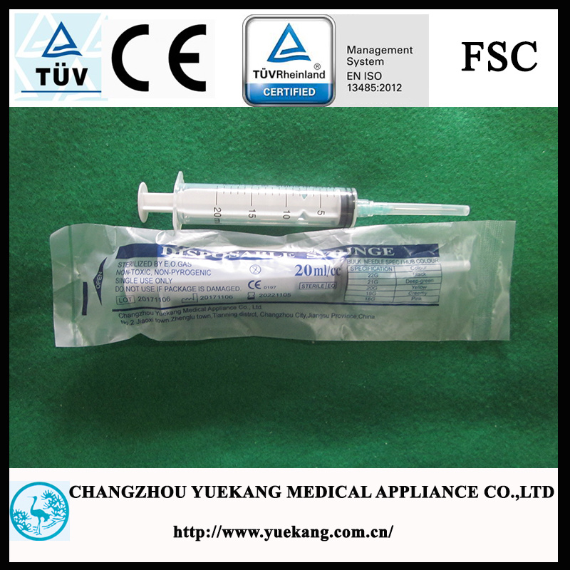 Sterile Disposable Measuring Syringes/Pipettes Available in 20ml Capacities.