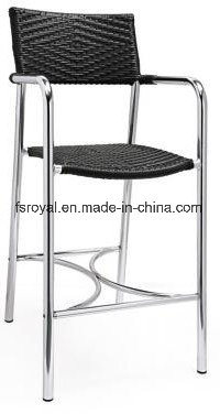 Outdoor Bistro Aluminum Plastic Wicker Bar Stools