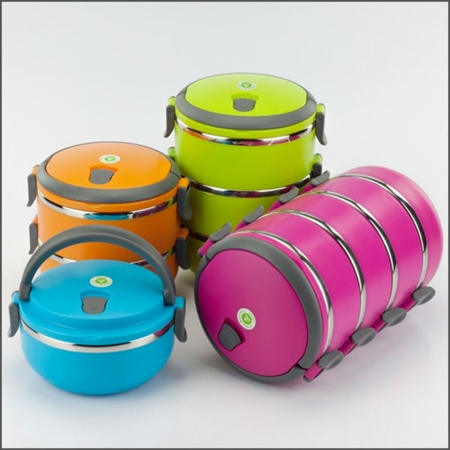 Stainless Steel Lunch Box, Tiffin Lunch Box with Lock