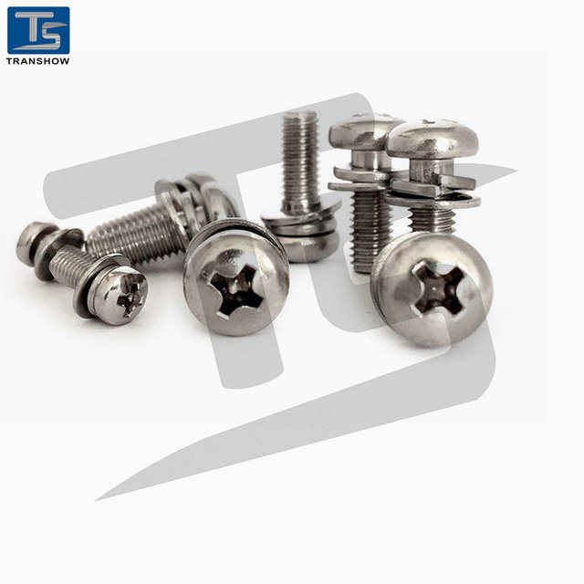 M2~M6 Ss Pan Head Machine Screws with Washers