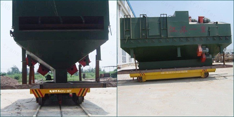 AC Motor Cable Reel Powered Railway Flat Car for Heavy Industry