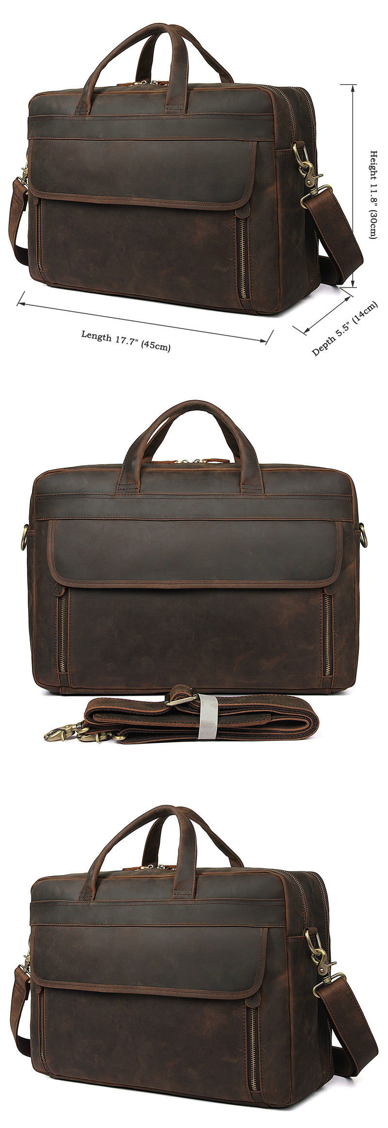 Low Price Good Quality Custom Design Vintage Brown Duffle Bag Leather Travel Bag for Business