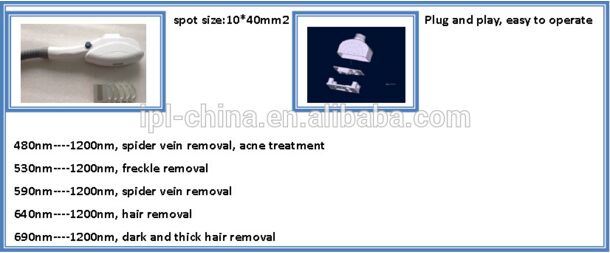 New Design 3 Handles Bipolar RF ND YAG Laser Elight (IPL RF) Hair Removal Machine