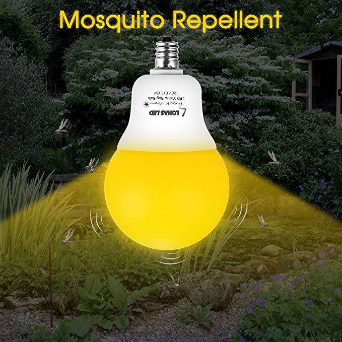 E12 6W A19/A60 LED Light Sensor Automatic on/off Smart Mosquito Repellent Bulb