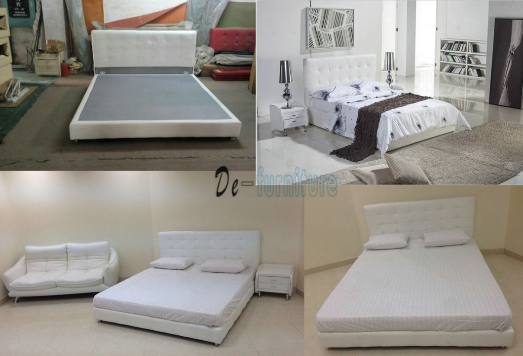 Modern Leather Bed, Simple Bed (6027)