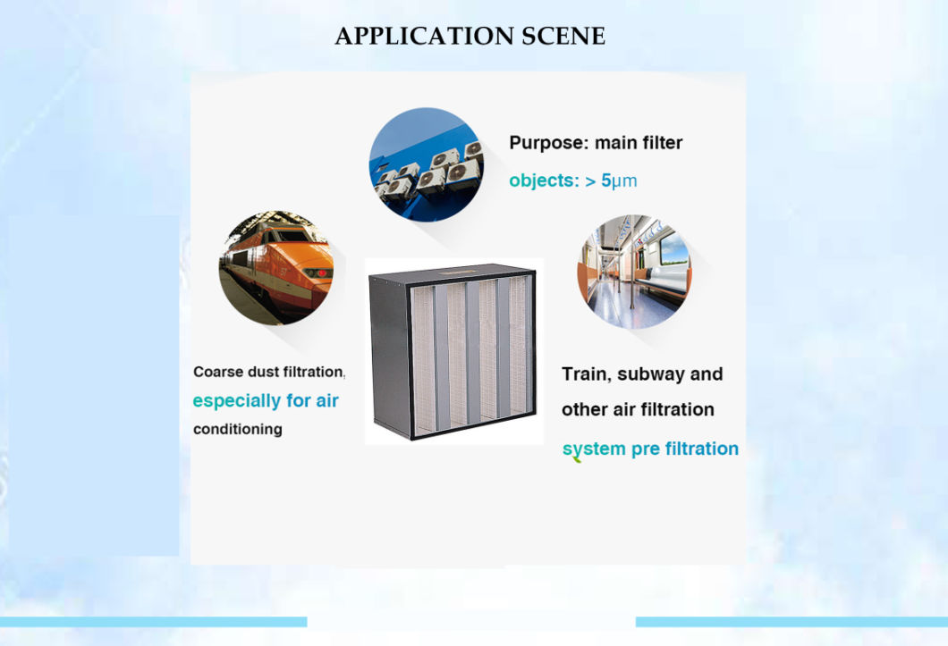 High Efficiency V Type Air Purifier FilterÂ  Home Air Filter