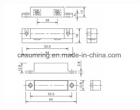 Door or Windows Surface Mounted White Magnet Switch