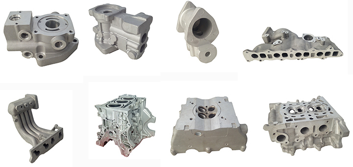 Auto Engine Block Resin Low Pressure Aluminum Die Casting Part