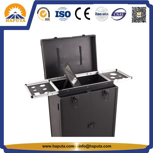 Aluminum Hairdressing Case with Brush Holder & Drawers (HB-3167)