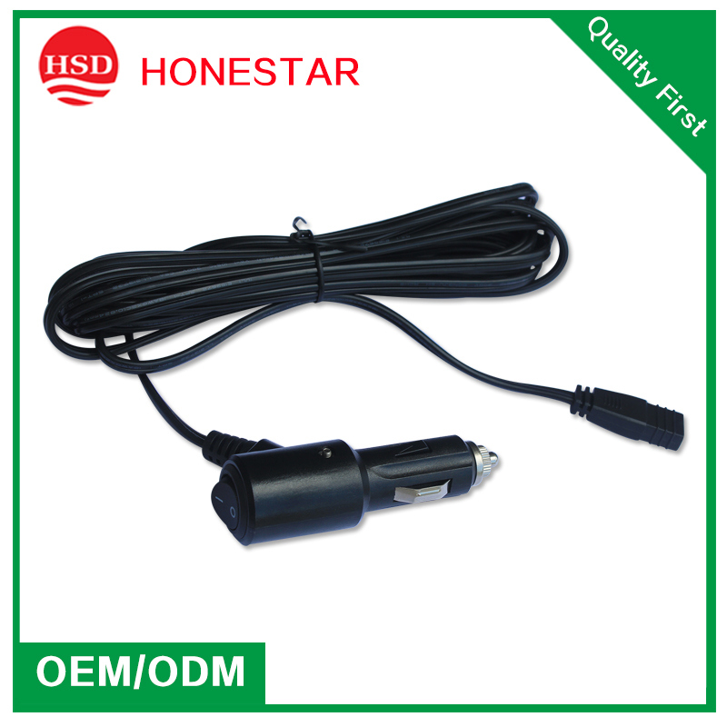 12V/24V Car Cigarette Plug with DC Cable and on/off Switch