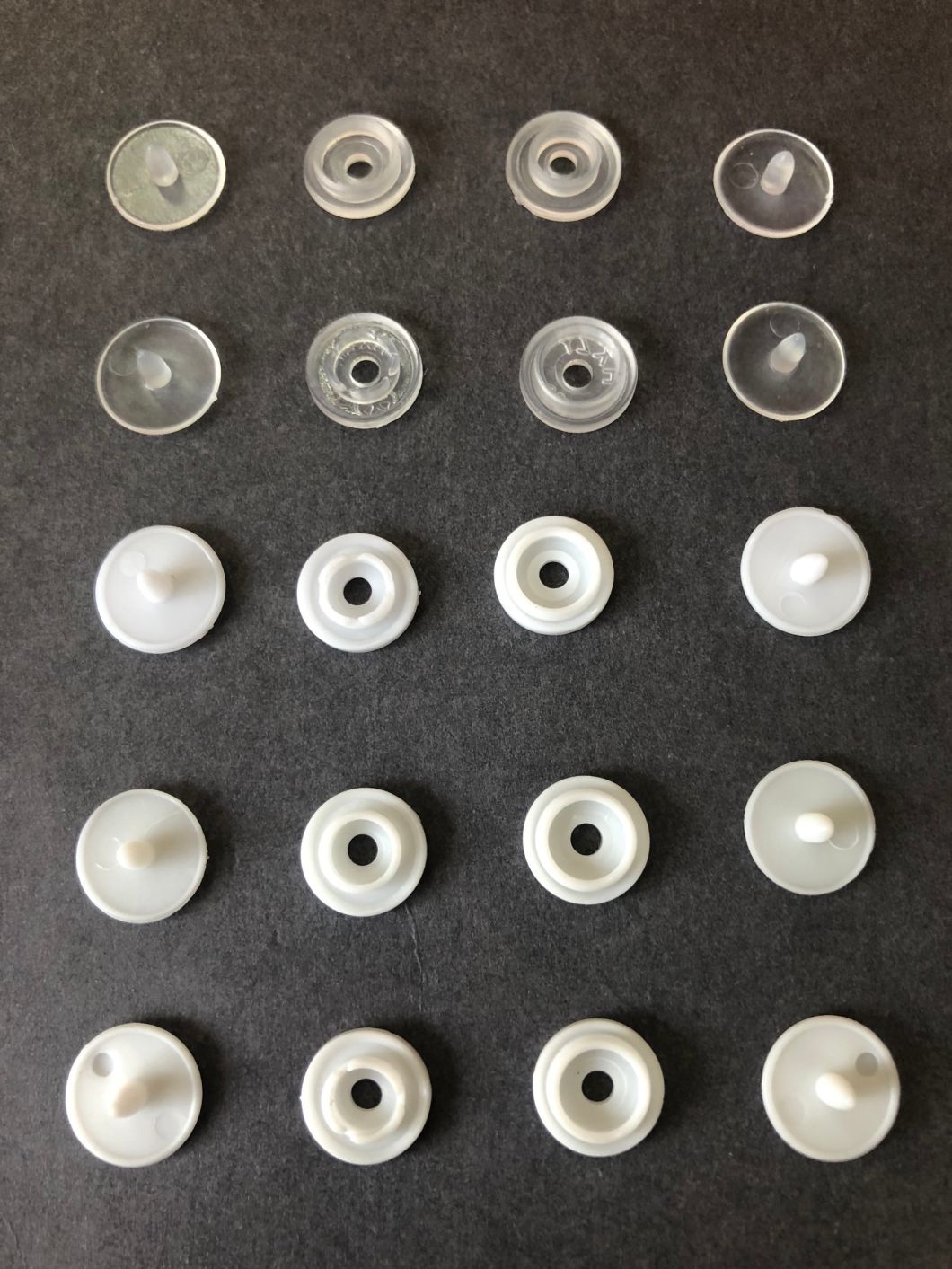 POM and PP White and Colorful Plastic Snap Button Fasteners Press Stud Poppers T3/T5/T8 Buttons