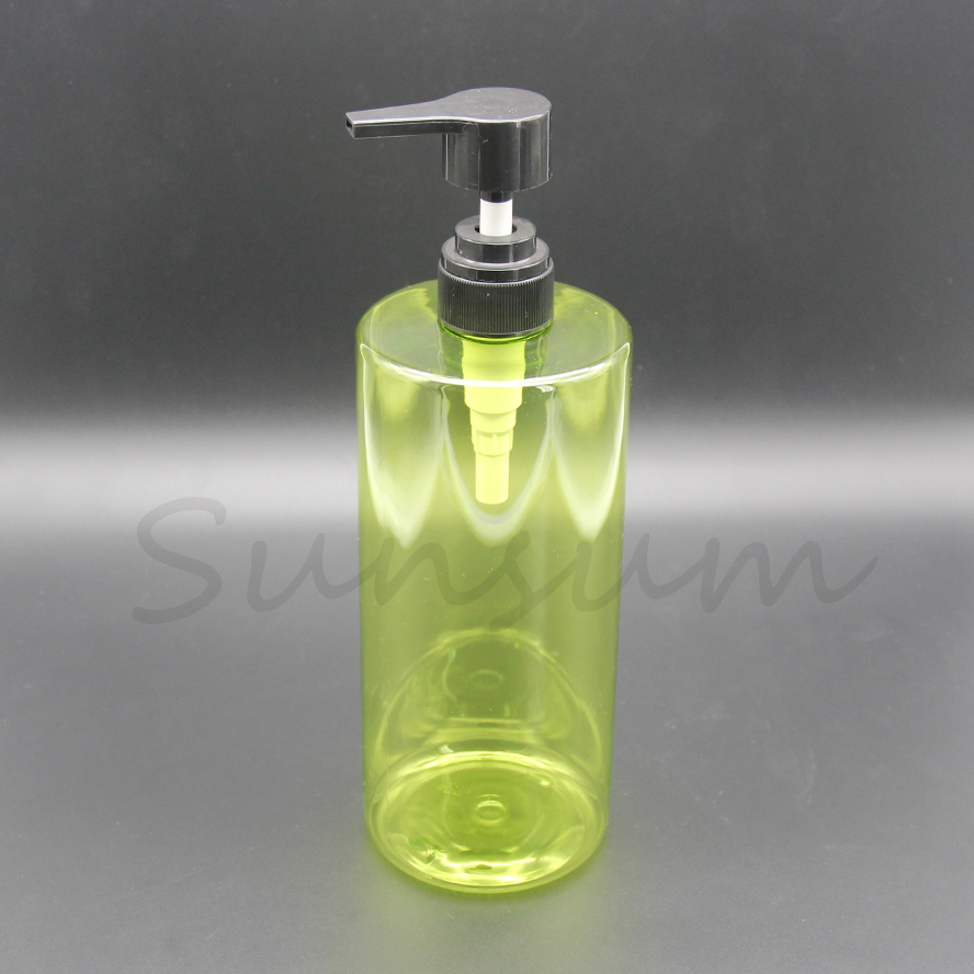 Green Color Manufacturer Pet Plastic Cosmetic Shampoo Packaging 1000ml Bottle