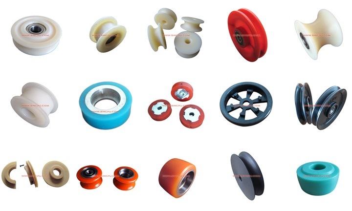 Industrial Rigid Rubber Heavy Duty Caster Wheel / Scaffold Caster