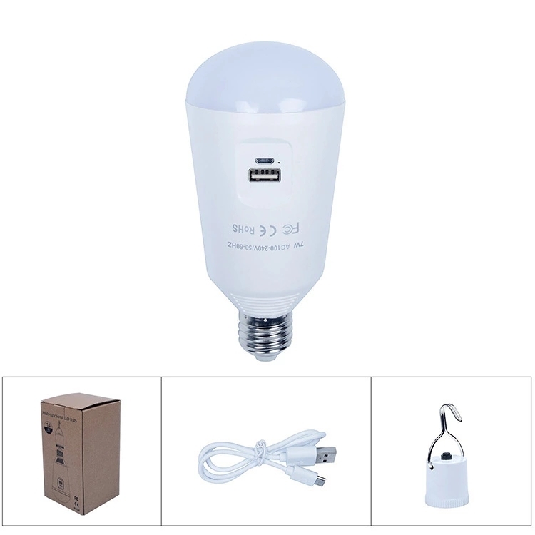7W Portable Lighting Multi-Functional LED Bulb