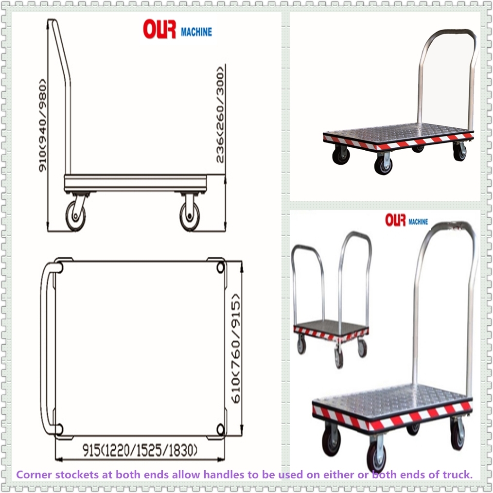 4 Wheel Aluminum Fordable Platform Hand Truck Bf2448 Series