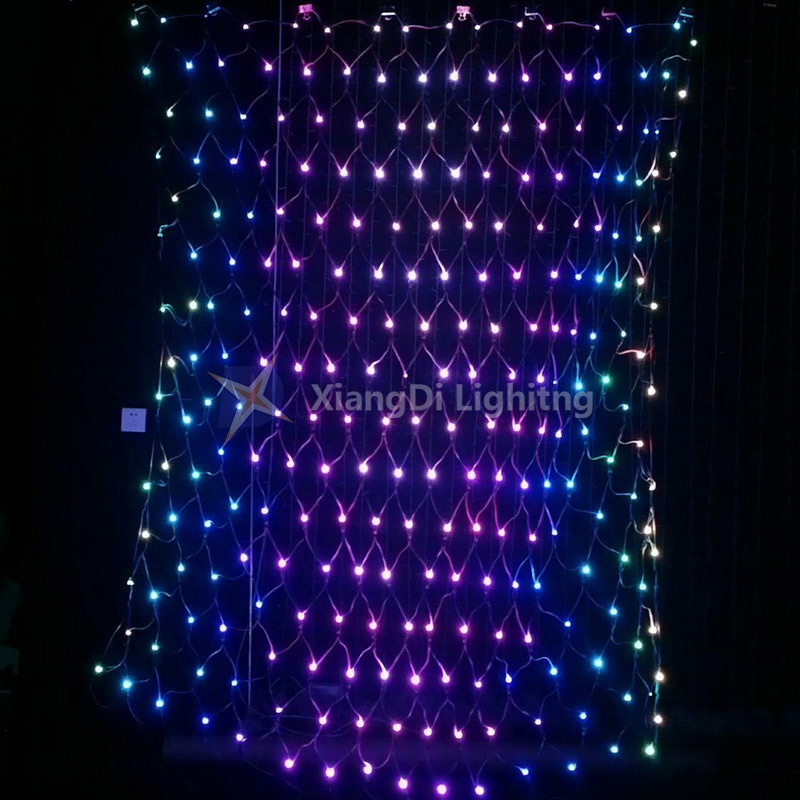 Color Changing RGB LED Net Light Waterproof Low Voltage with Controller