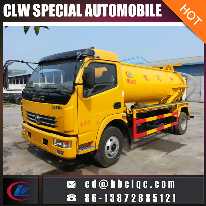 Dongfeng 5ton Vacuum Pump Tank Truck Vacuum Sewage Truck