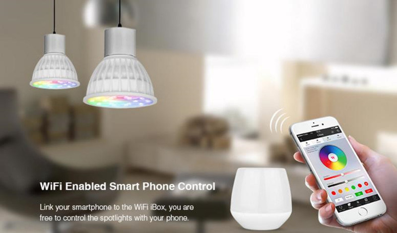 GU10 Energy-Saving LED RGB Wireless Remote Control Intelligent Dimming Color Spotlight