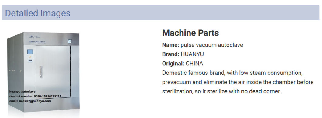 Zqs Series Herb Autoclave Steam Sterilization Machine for Spices