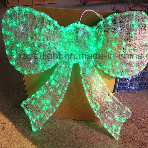 New Beautiful Ribbon Christmas LED Decoration Light Mall Decorations LED Huge Bow