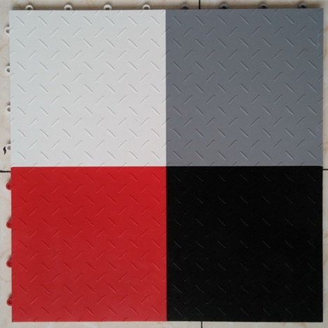 Outdoor Plastic Rubber Sports Flooring Tile/Eco-Friendly Skidproof Plastic Floor