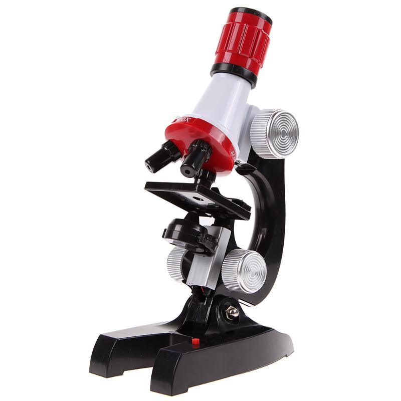 New Biological Microscope LED 100X-1200X Home School Educational Toy Gift Kids Microscope