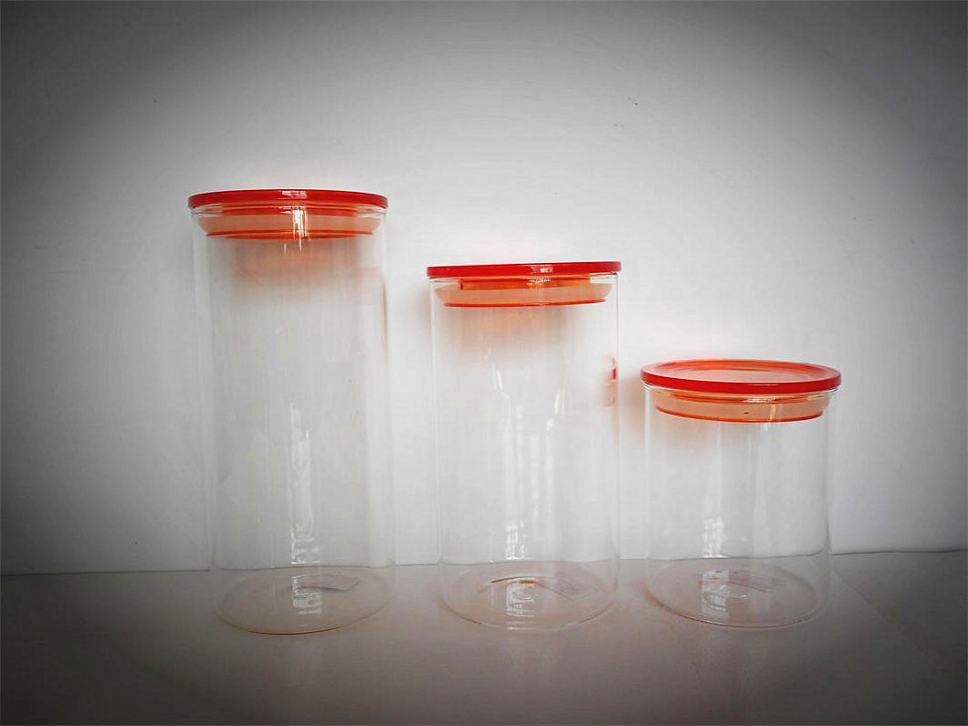 High Borosilicate Canister with Plastic Lid