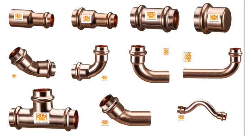 Press Fittings Copper Pipe with 90 Street Elbow