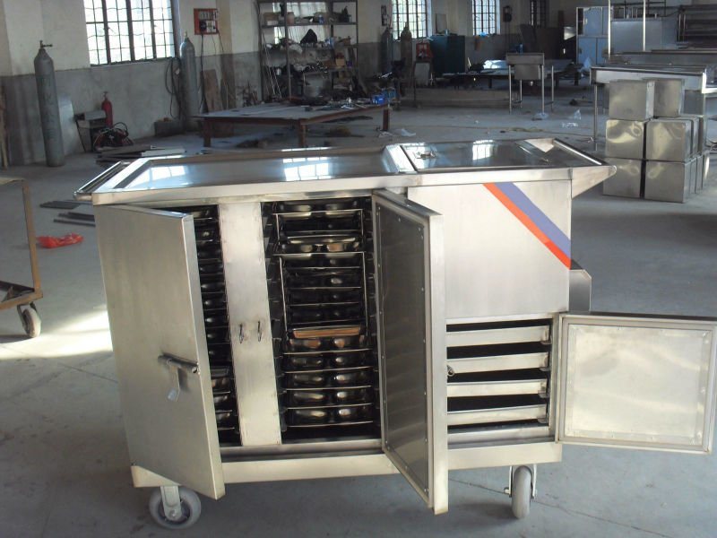 Stainless Steel Hospital Medical Electric Heating Food Trolley (THR-FC001)