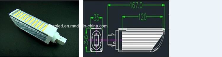 PLC G24 G23 E27 LED Plug Light 12W with High Brightness SMD2835